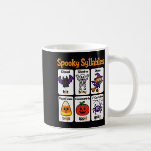 Spooky Syllables Teacher Outfit Halloween Clroom L Coffee Mug
