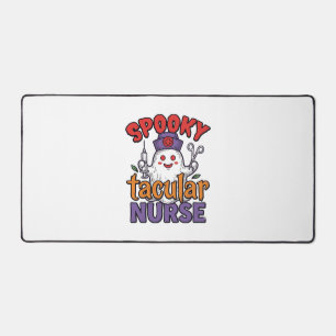Spooky Tacular Nurse Halloween Ghost Shirt Design_ Desk Mat