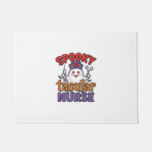 Spooky Tacular Nurse Halloween Ghost Shirt Design_ Doormat