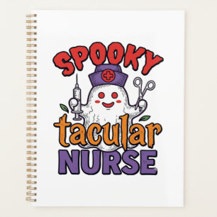 Spooky Tacular Nurse Halloween Ghost Shirt Design_ Planner