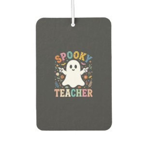 Spooky Teacher Cute Ghost Halloween Design_1 Car Air Freshener