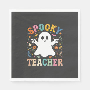 Spooky Teacher Cute Ghost Halloween Design_1 Napkin