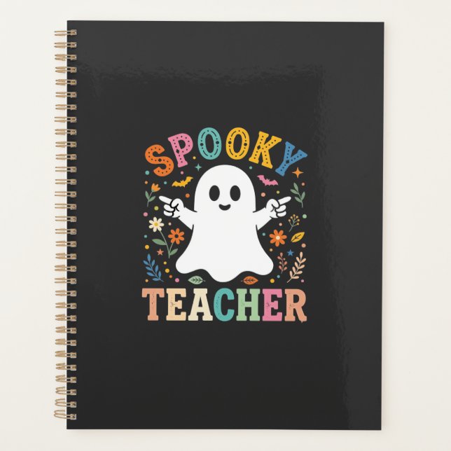 Spooky Teacher Cute Ghost Halloween Design_1 Planner (Front)