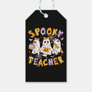 Spooky Teacher Groovy Teacher Halloween Gift Tags