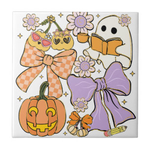Spooky Teacher Halloween Ceramic Tile
