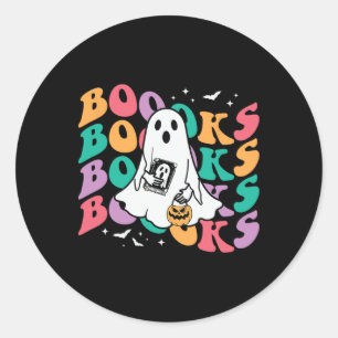 Spooky Teacher Halloween Costume For Book Lovers Classic Round Sticker