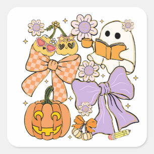 Spooky Teacher Halloween Square Sticker