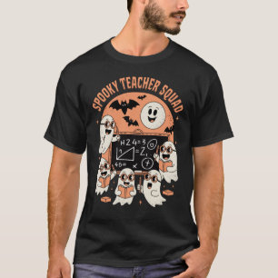Spooky Teacher Squad Halloween Classroom Ghosts T-Shirt