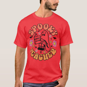 Spooky Teacher Trick Or Teach Groovy Halloween Par T-Shirt