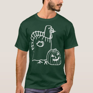 Spooky Thanksgiving Turkey Halloween Pumpkin Costu T-Shirt