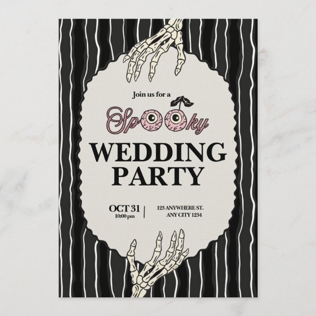 Spooky Till Death Do Us Part Wedding Invitation (Front)