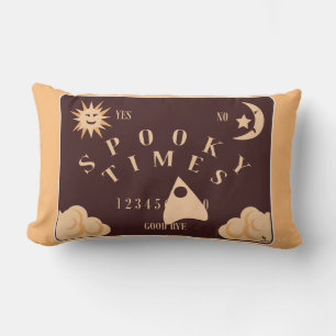 Spooky Times Spirit Board Scary Art Lumbar Cushion