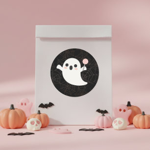 Spooky Treats Friendly Ghosts Lollipop ID1325 Classic Round Sticker