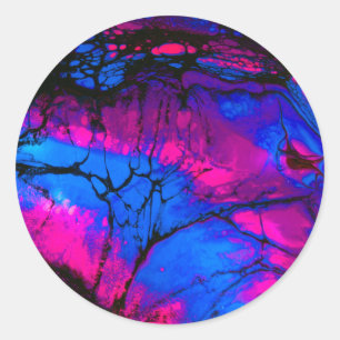 Spooky Trees in Evening Acrylic Art Classic Round Sticker