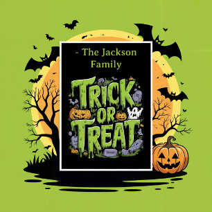 Spooky Trick or Treat Slime Halloween Party — Flat