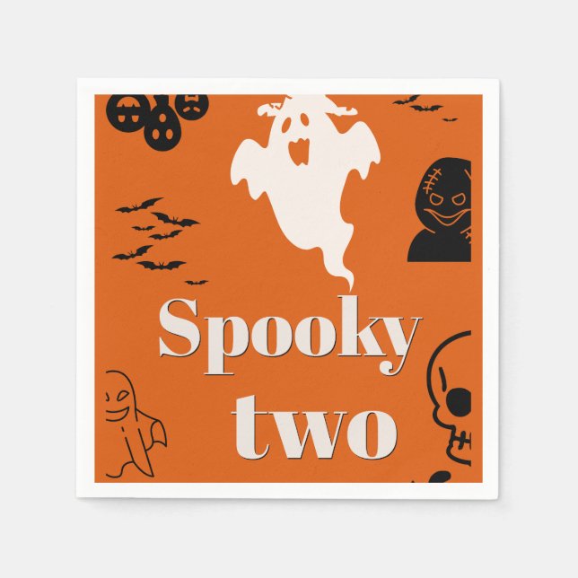 SPOOKY TWO BIRTHDAY NAPKINS (Front)