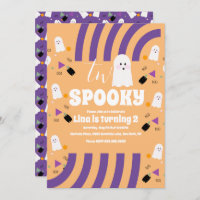 Spooky Two Groovy Letters Halloween Ghost Party 