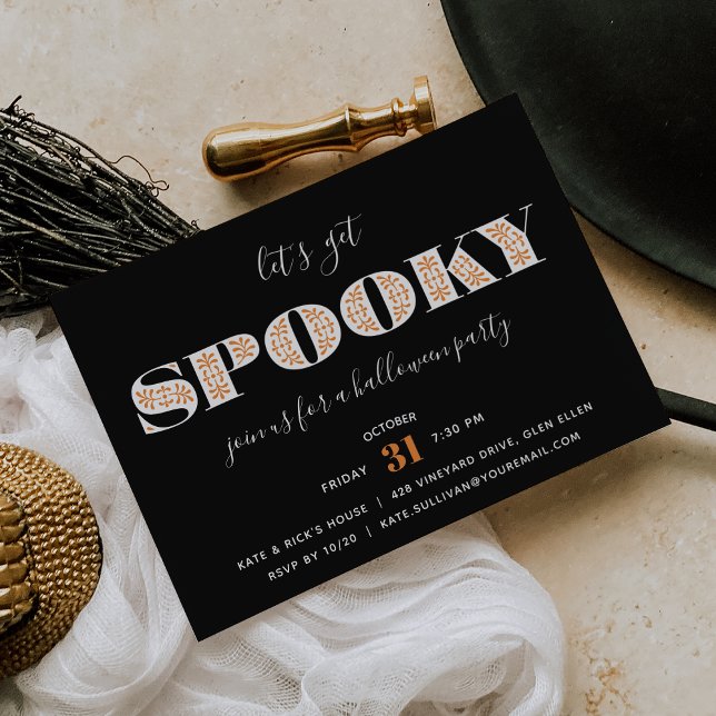 Spooky Type | Halloween Party Invitation (Creator Uploaded)