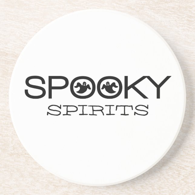 Spooky Typography Halloween Coaster (Front)