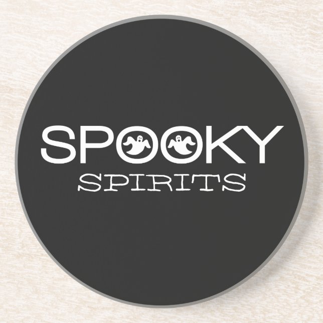 Spooky Typography Halloween Coaster (Front)