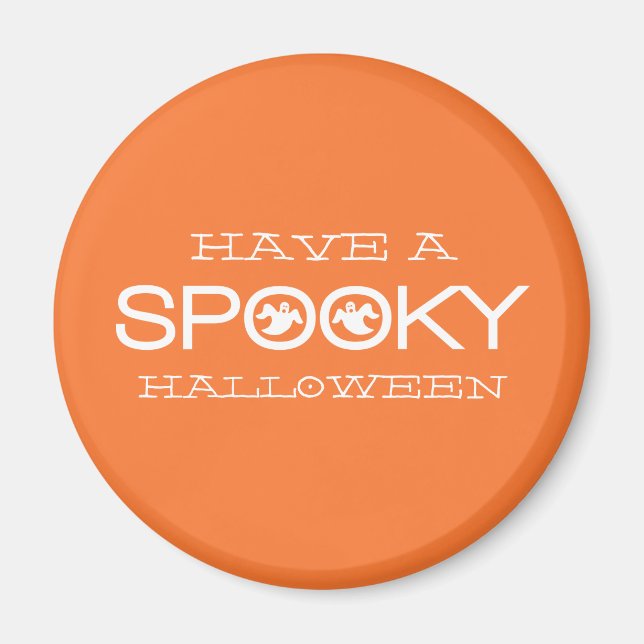 Spooky Typography Halloween Magnet (Front)