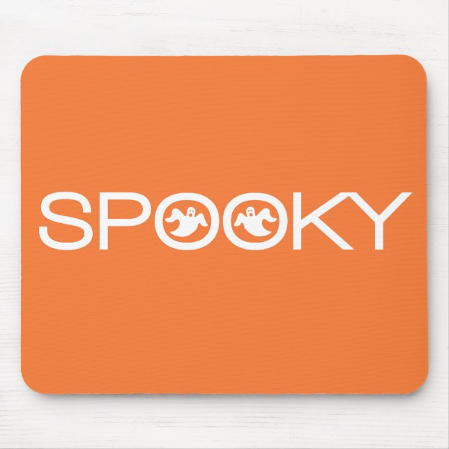 Spooky Typography Halloween Mousepad (Front)