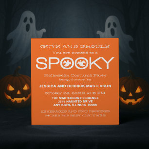Spooky Typography Halloween Party Invite