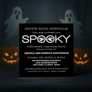 Spooky Typography Halloween Party Invite