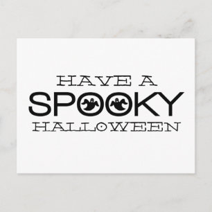Spooky Typography Halloween Postcard