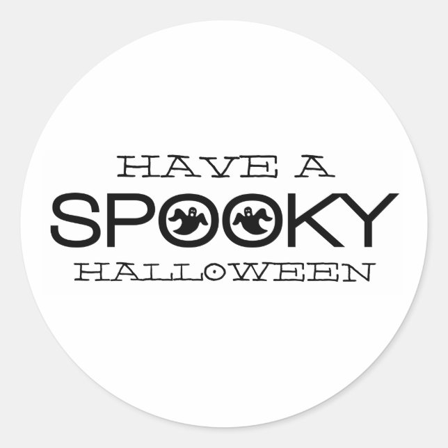 Spooky Typography Halloween Stickers (Front)
