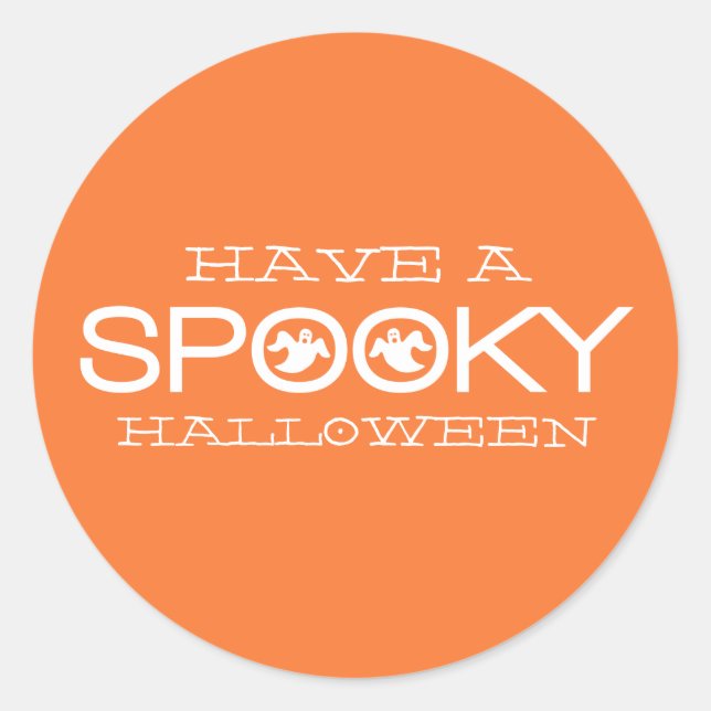 Spooky Typography Halloween Stickers (Front)