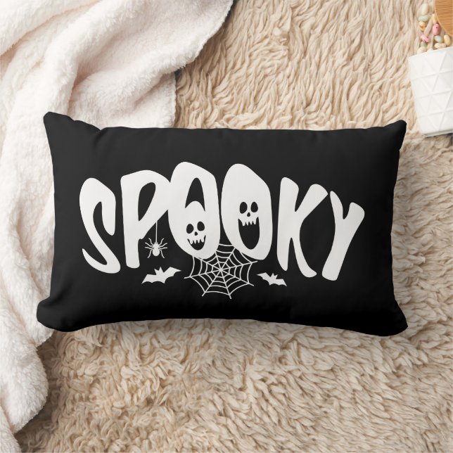 Spooky Typography Lumbar Cushion (Blanket)