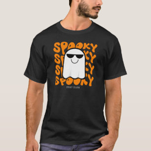 Spooky Typography Pattern   Halloween 2024 T-Shirt