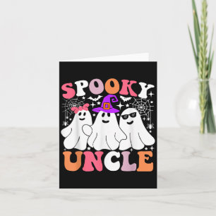Spooky Uncle Funny Ghost Halloween Costume Card
