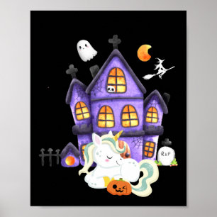 Spooky Unicorn Poster