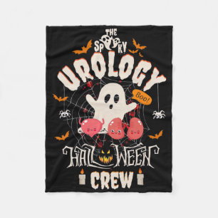 Spooky Urology Halloween Crew Cute Ghost Nurse Stu Fleece Blanket