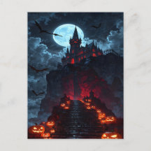 Spooky Vampire Castle Pumpkin Path Halloween