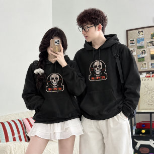 Spooky Vampire Skull Sticker Art Hoodie