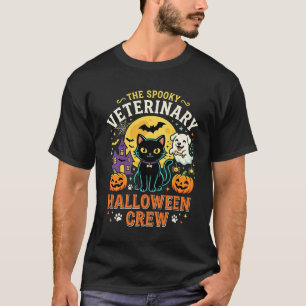 Spooky Veterinary Halloween Crew Design T-Shirt