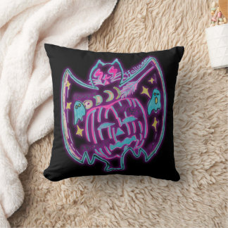Spooky Vibes About It Hand-Drawn Witch Halloween Cushion