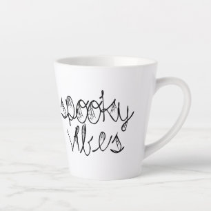 Spooky Vibes Abstract Spiders     Latte Mug