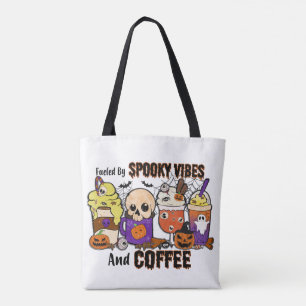 Spooky Vibes and Coffee Halloween Tote Bag