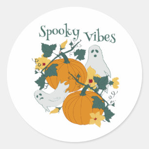 Spooky Vibes Classic Round Sticker