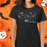 Spooky Vibes Cute Ghost Cats White Halloween