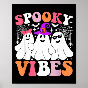 Spooky Vibes Funny Ghost Halloween Costume Poster