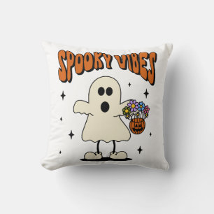 Spooky vibes ghost cushion