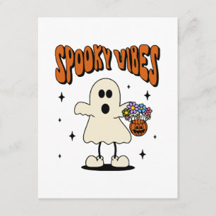Spooky vibes ghost enclosure card