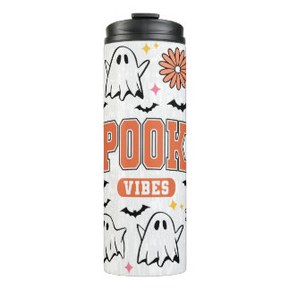 Spooky Vibes Ghost Halloween Thermal Tumbler