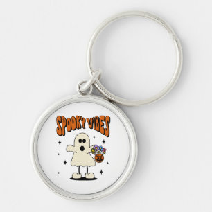 Spooky vibes ghost key ring