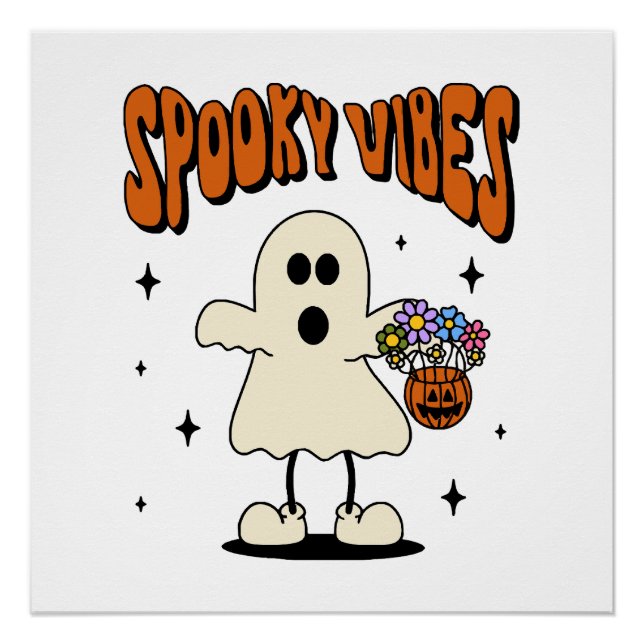 Spooky vibes ghost poster (Front)